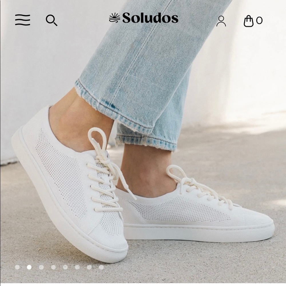 Like new soludo white sneaker